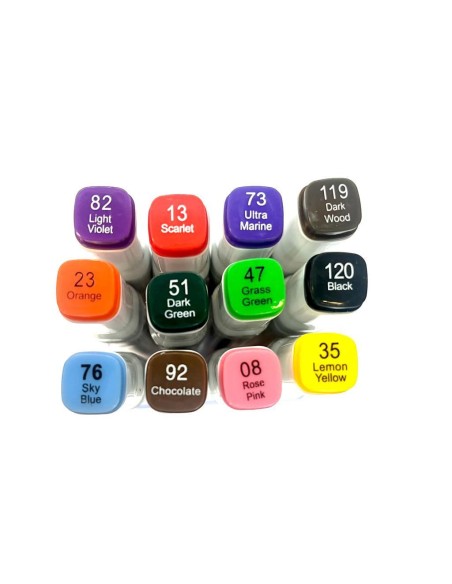 Caja Rotuladores Artis Decor Twin Brush Tonos Básicos 12  Unidades