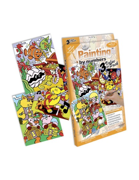 Set Pintar Michel por Números Animales (Pack de 3)