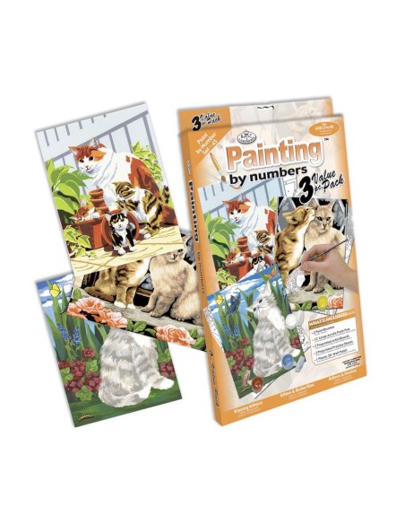 Set Pintar Michel por Números Gatos (Pack de 3)