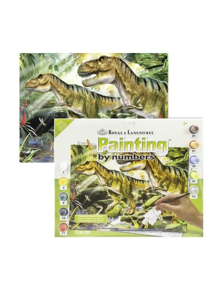 Set Pintar Michel por Números Dinosaurios (Pack de 3)