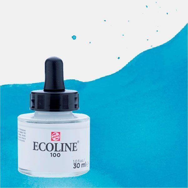 Acuarela liquida ecoline 30 ml azul cyan