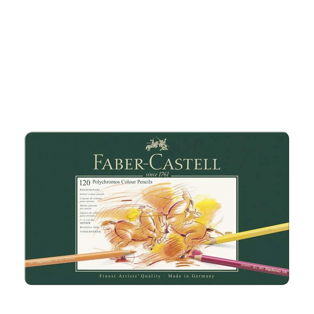 Caja lapices faber-castell metal polychromos 120 unidades