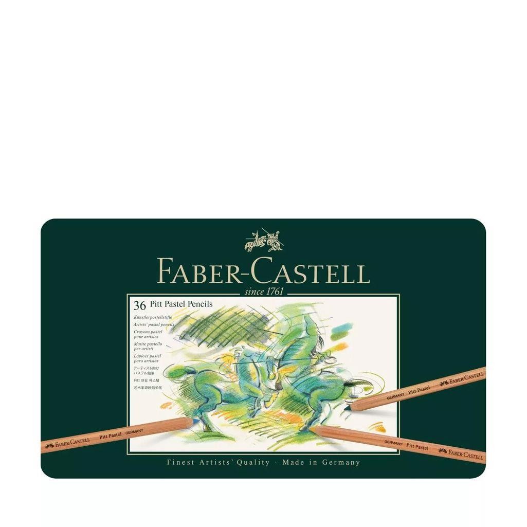 Caja lapices faber-castell metal pastel 36 unidades