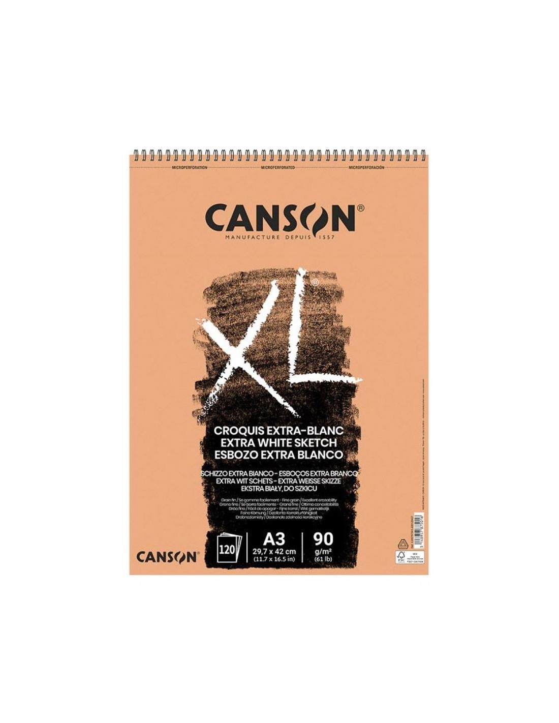Bloc canson xl esbozo extra blanco 60 h a5 90 gr