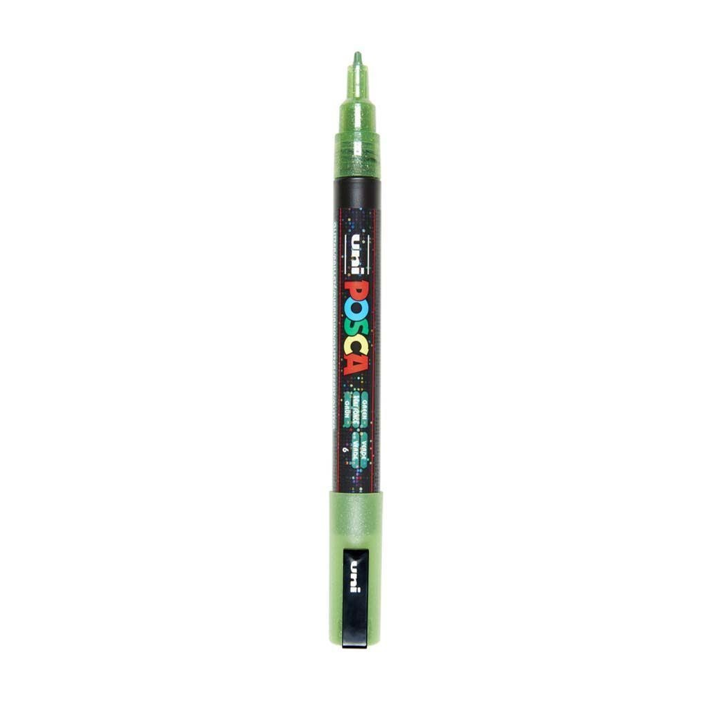 Rotulador posca pc3ml verde purpurina n6