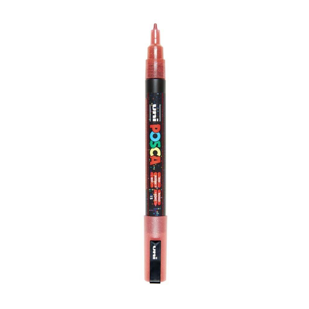 Rotulador posca pc3m rojo purpurina n15