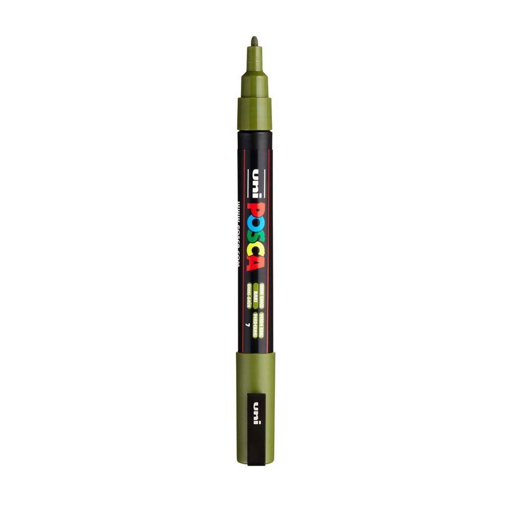 Rotulador posca pc3m verde kaki n7