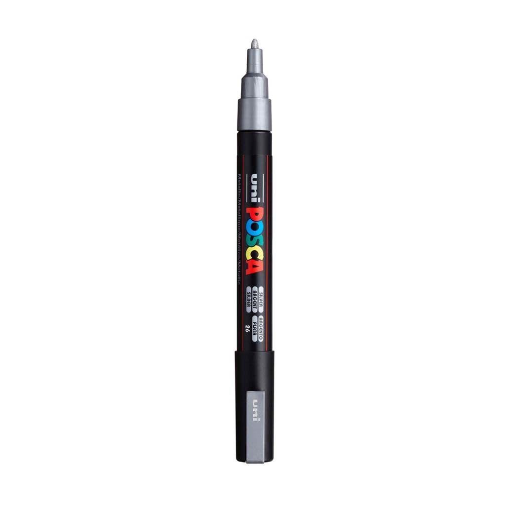 Rotulador posca pc3m plata n26
