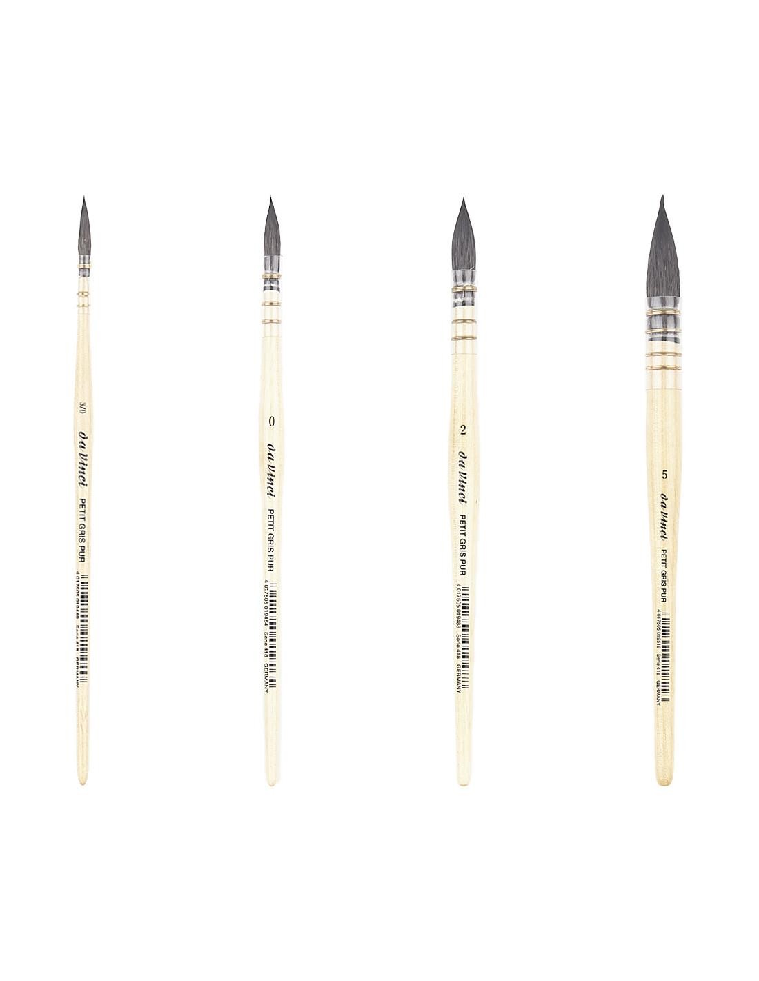 Pincel da vinci redondo petit gris pur 418