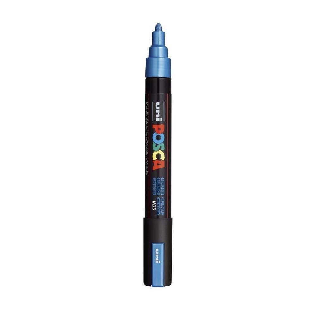 Rotulador posca pc5m azul metalico nm33
