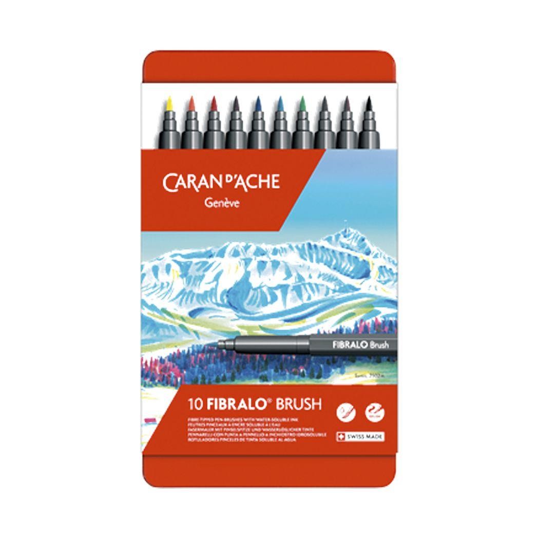Caja rotuladores caran dÂ´ache pincel 10 unidades