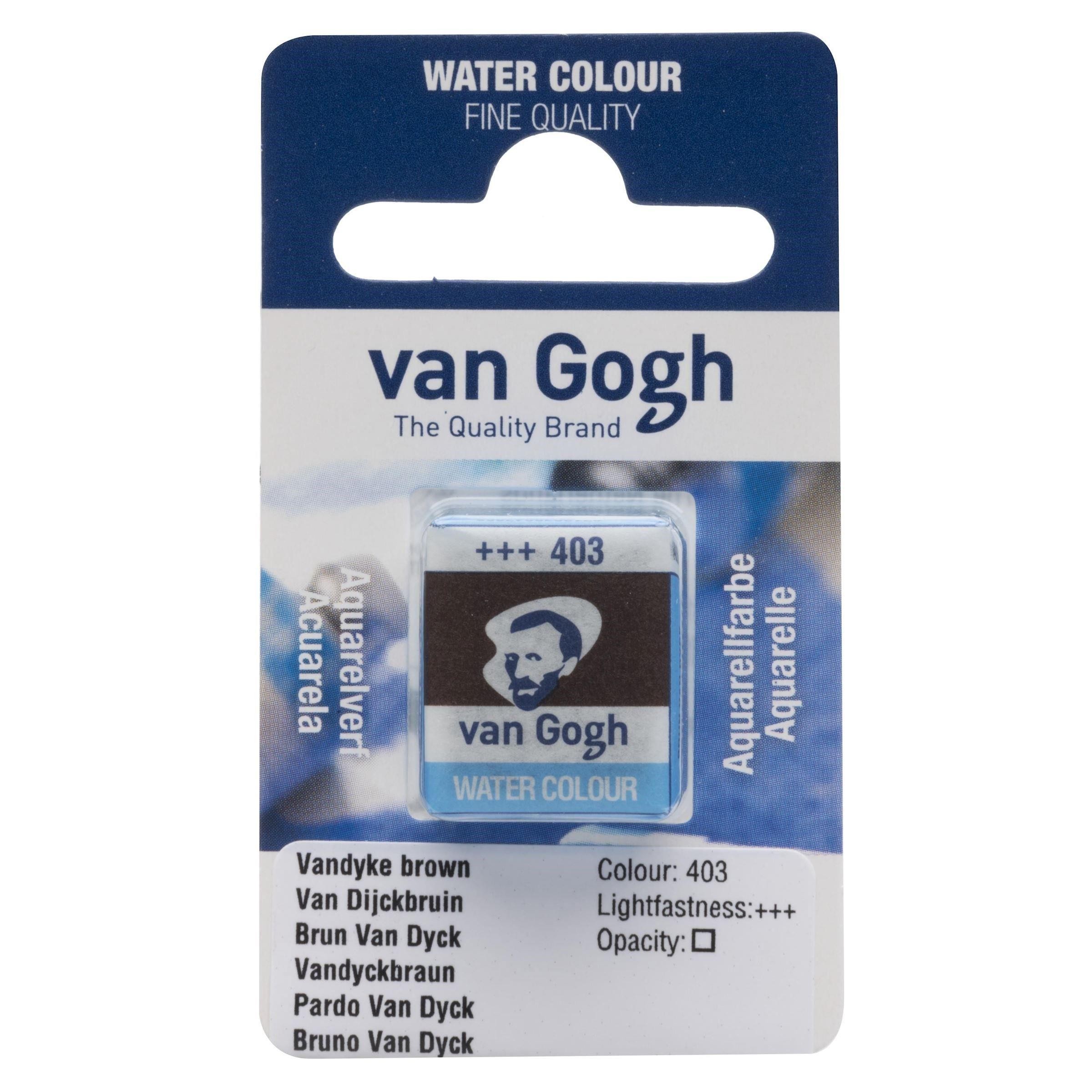 Acuarela van gogh 1-2 godet pardo van dyck n403