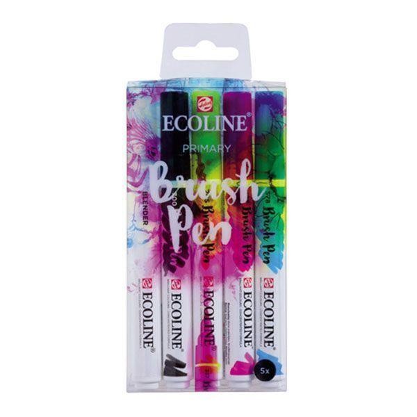 Caja rotuladores ecoline colores primario 5 unidades