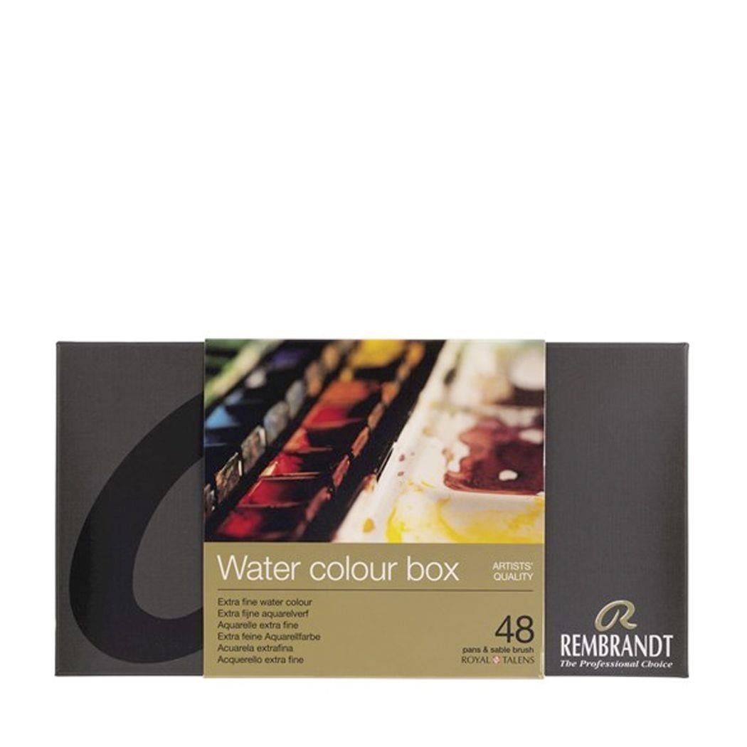 Caja acuarelas rembrandt  metal 1-2 godet 48 unidades