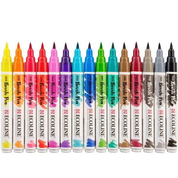 Caja rotuladores ecoline colores 15 unidades