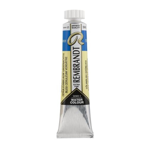 Acuarela rembrandt 20 ml azul ceruleo verdoso n598