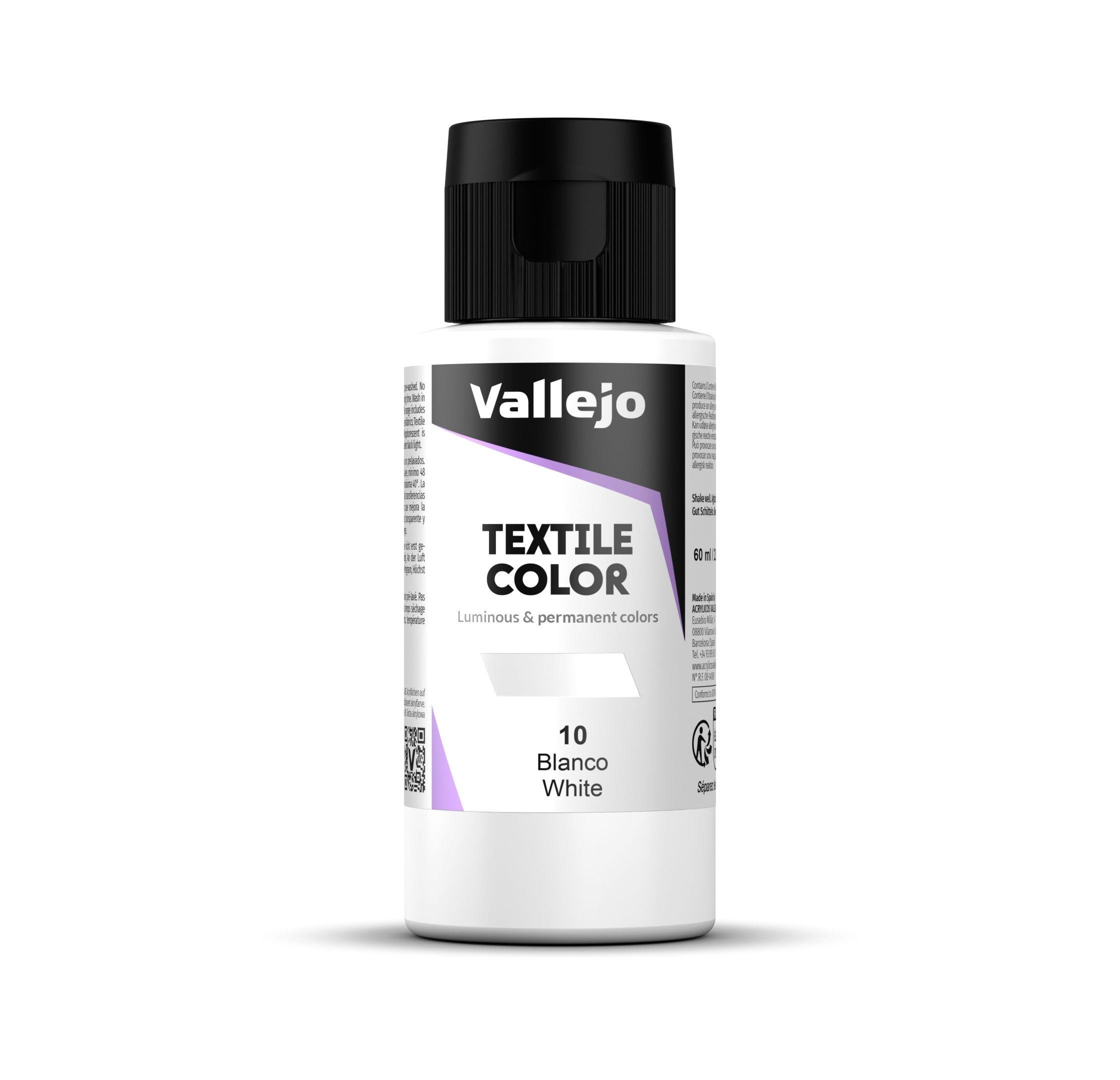 Pintura textil vallejo 60 ml blanco n10