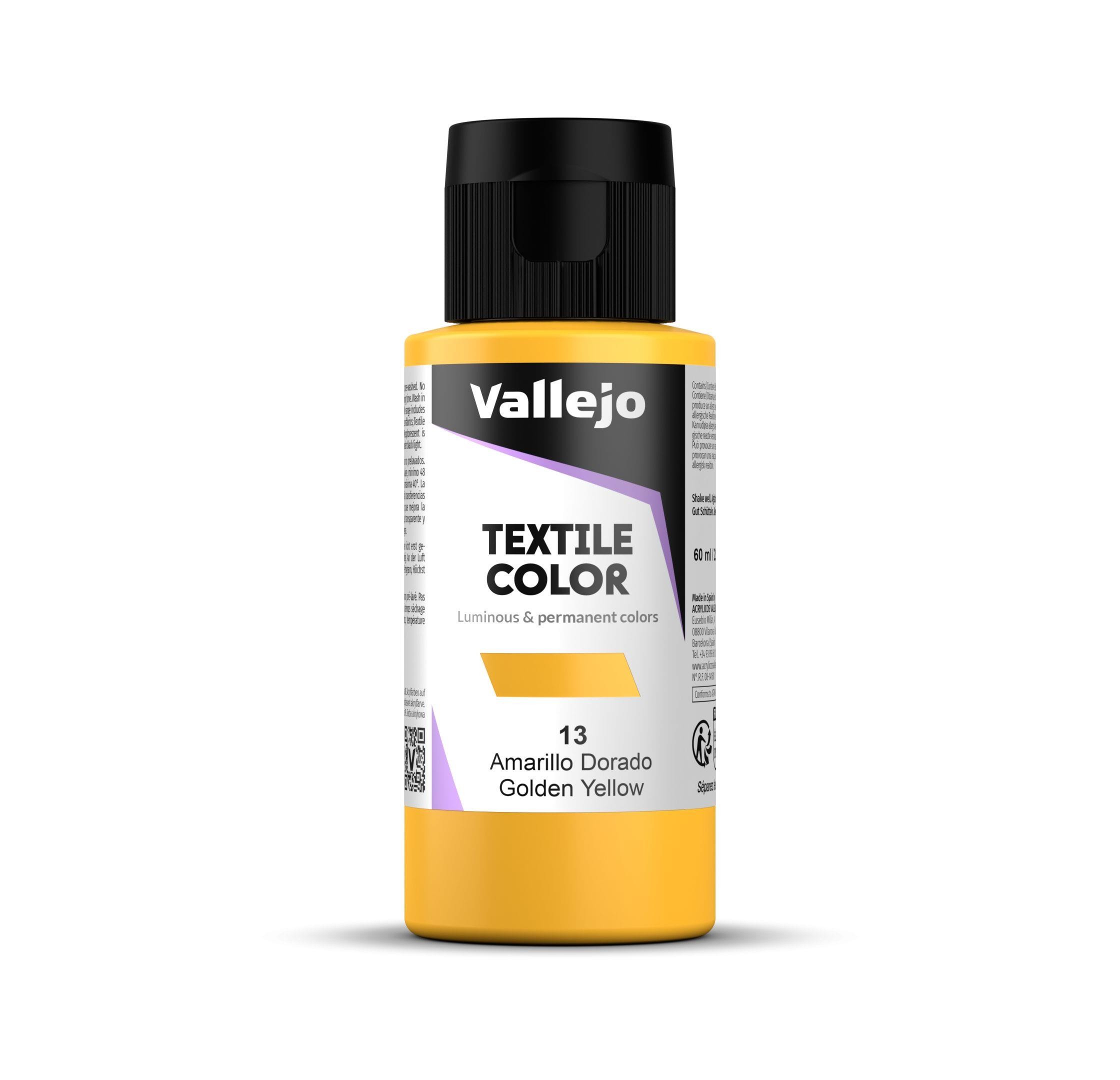 Pintura textil vallejo 60 ml amarillo dorado n13