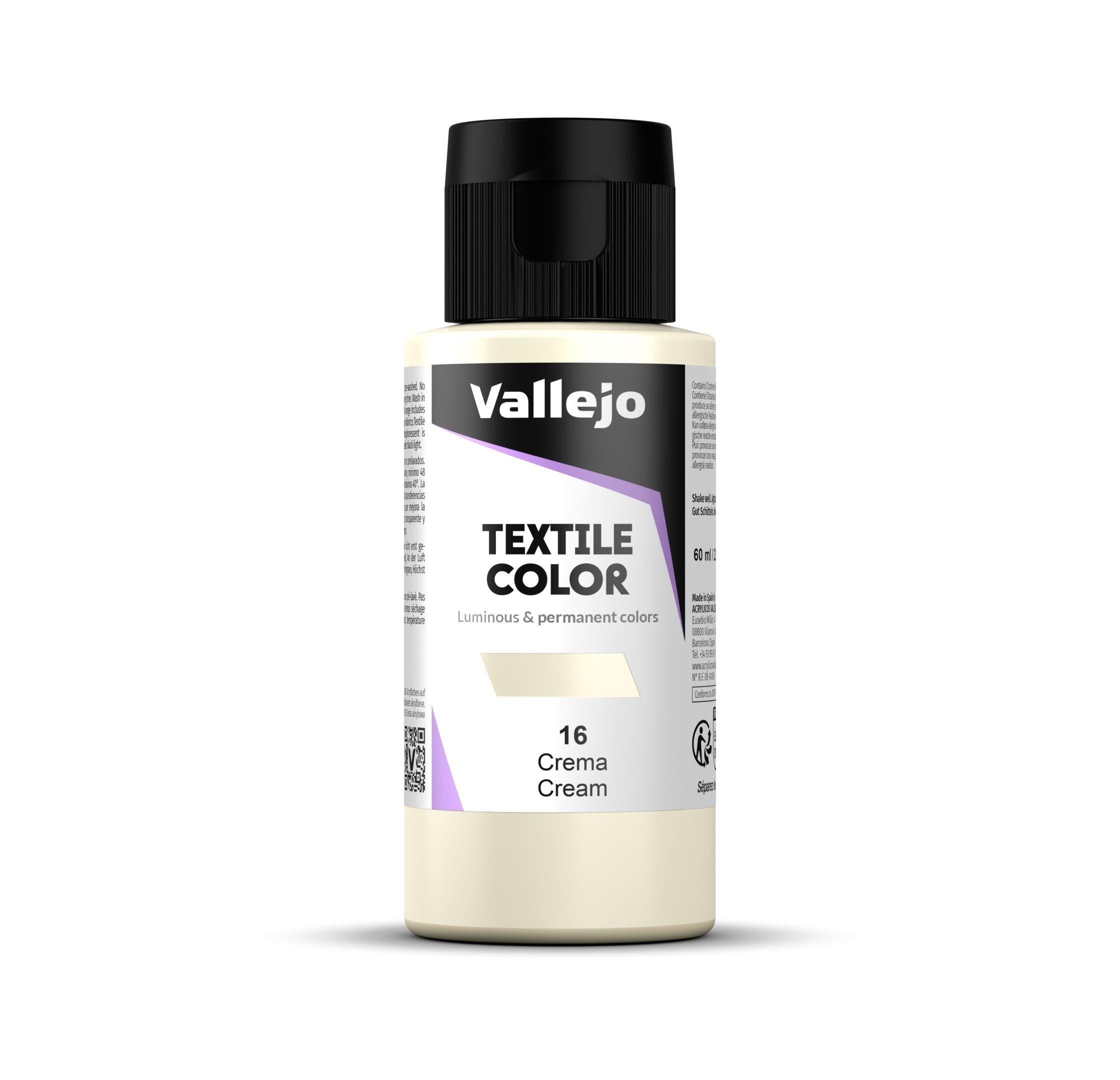 Pintura textil vallejo 60 ml crema n16