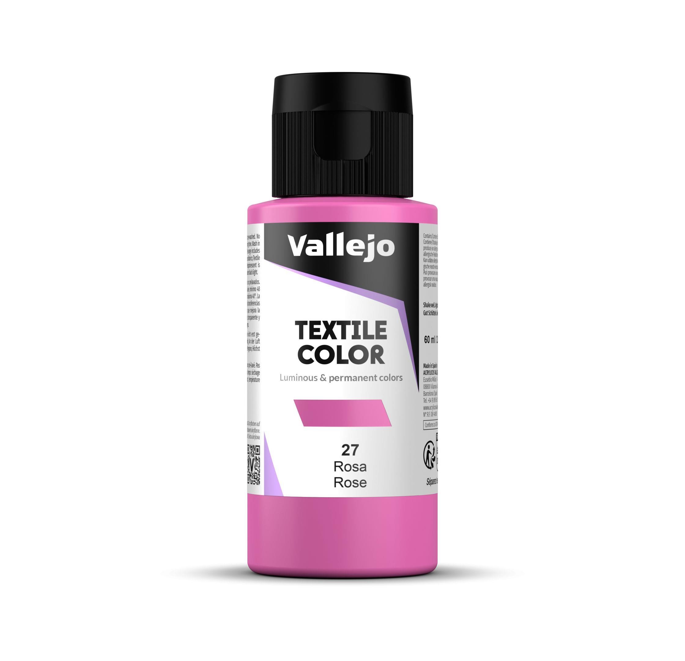 Pintura textil vallejo 60 ml rosa vengala n27