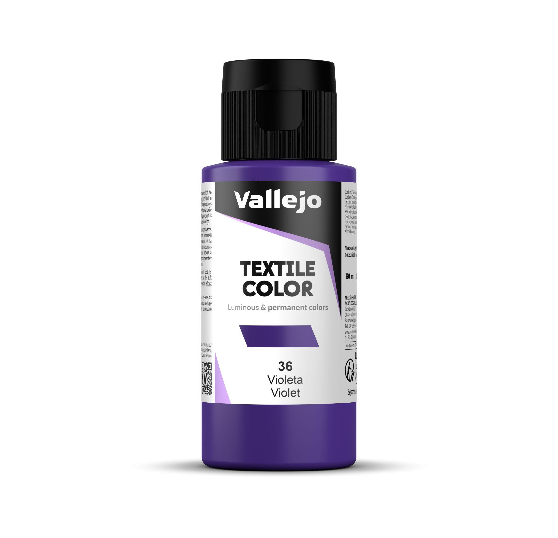 Pintura textil vallejo 60 ml violeta de parma n36