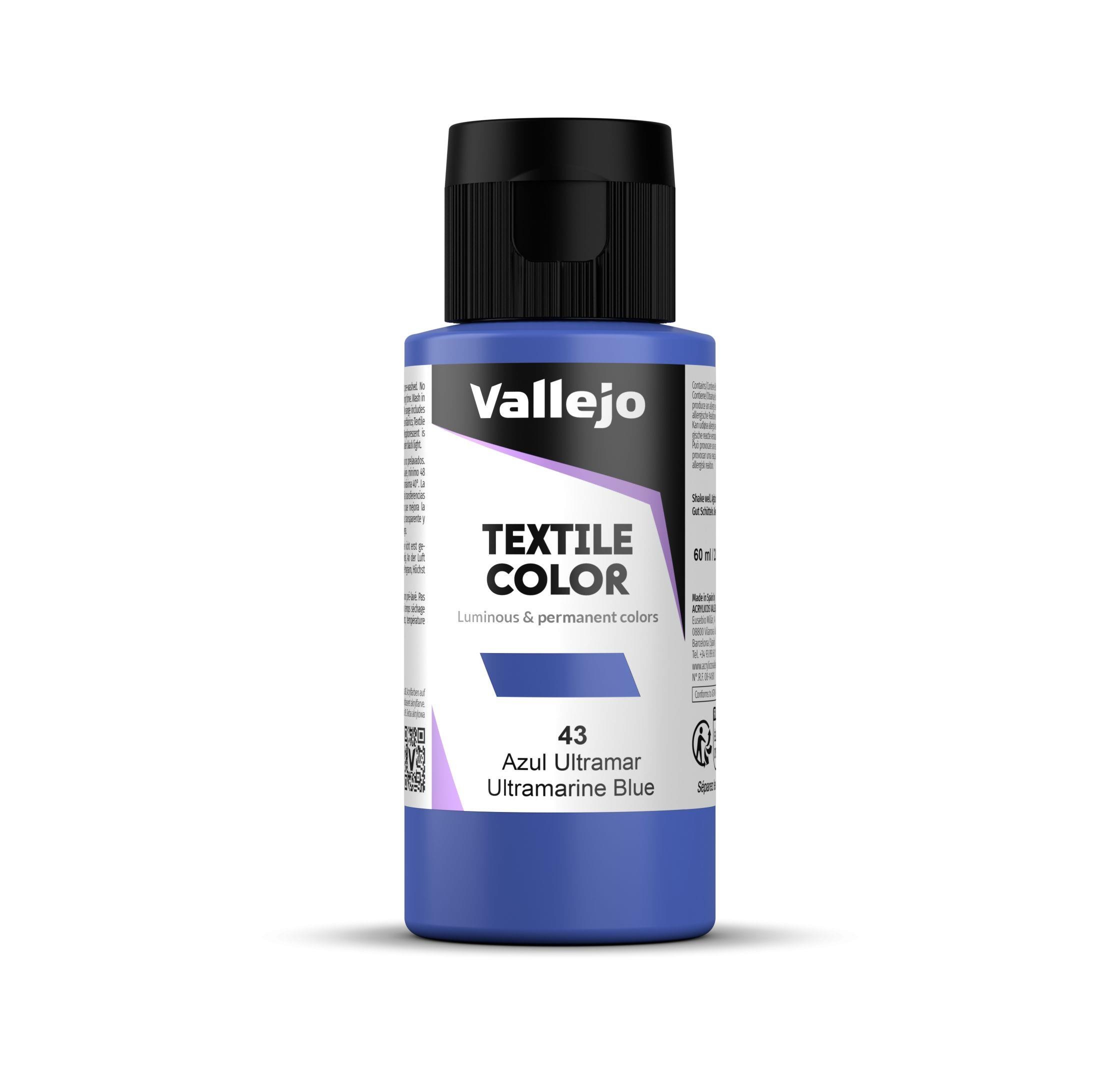 Pintura textil vallejo 60 ml azul ultramar n43