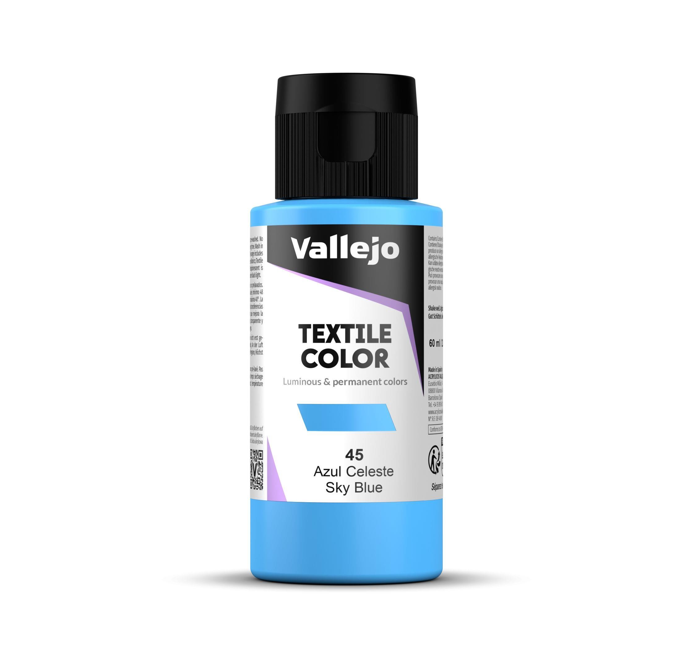 Pintura textil vallejo 60 ml azul celeste n45