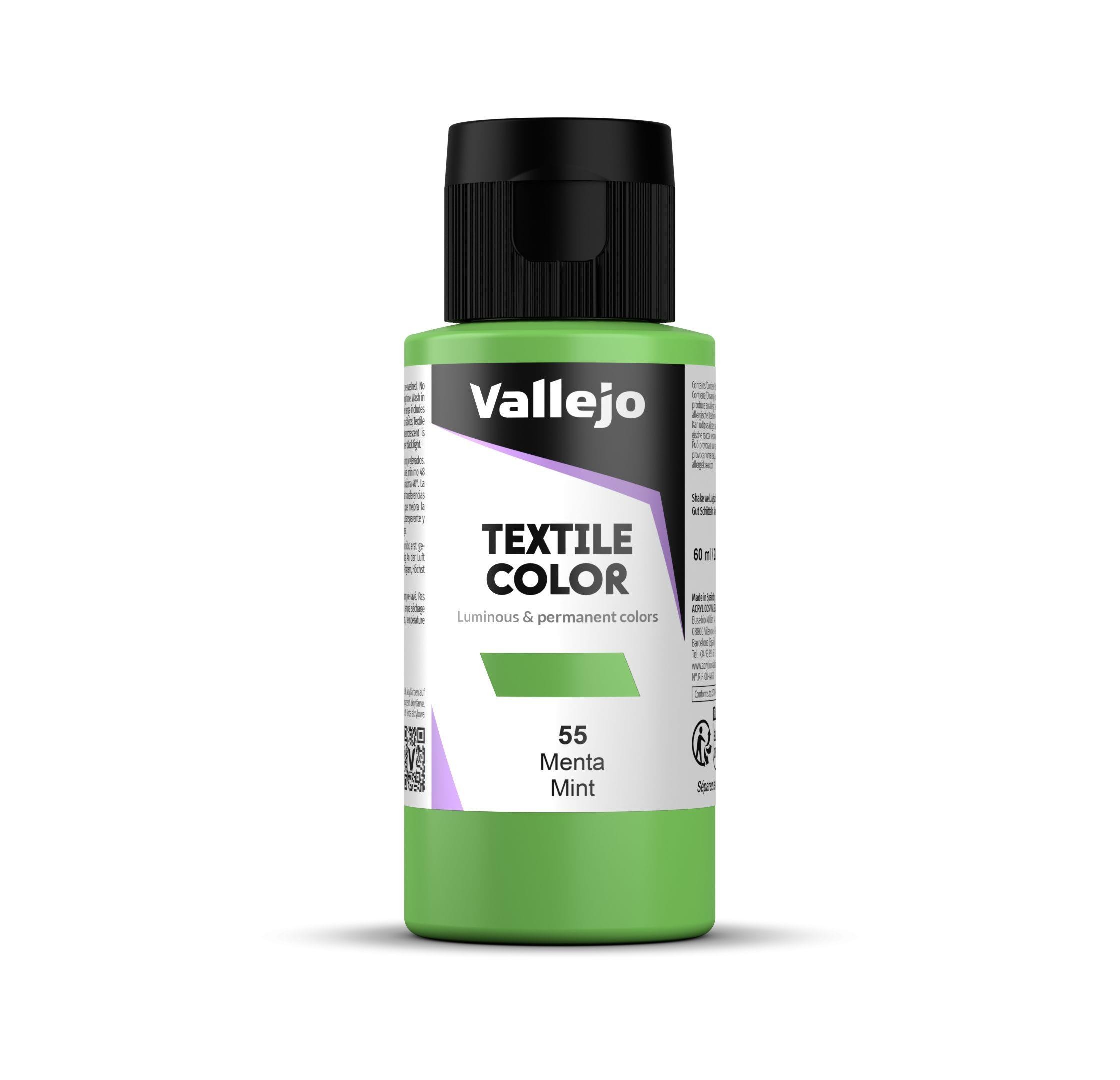 Pintura textil vallejo 60 ml menta  n55