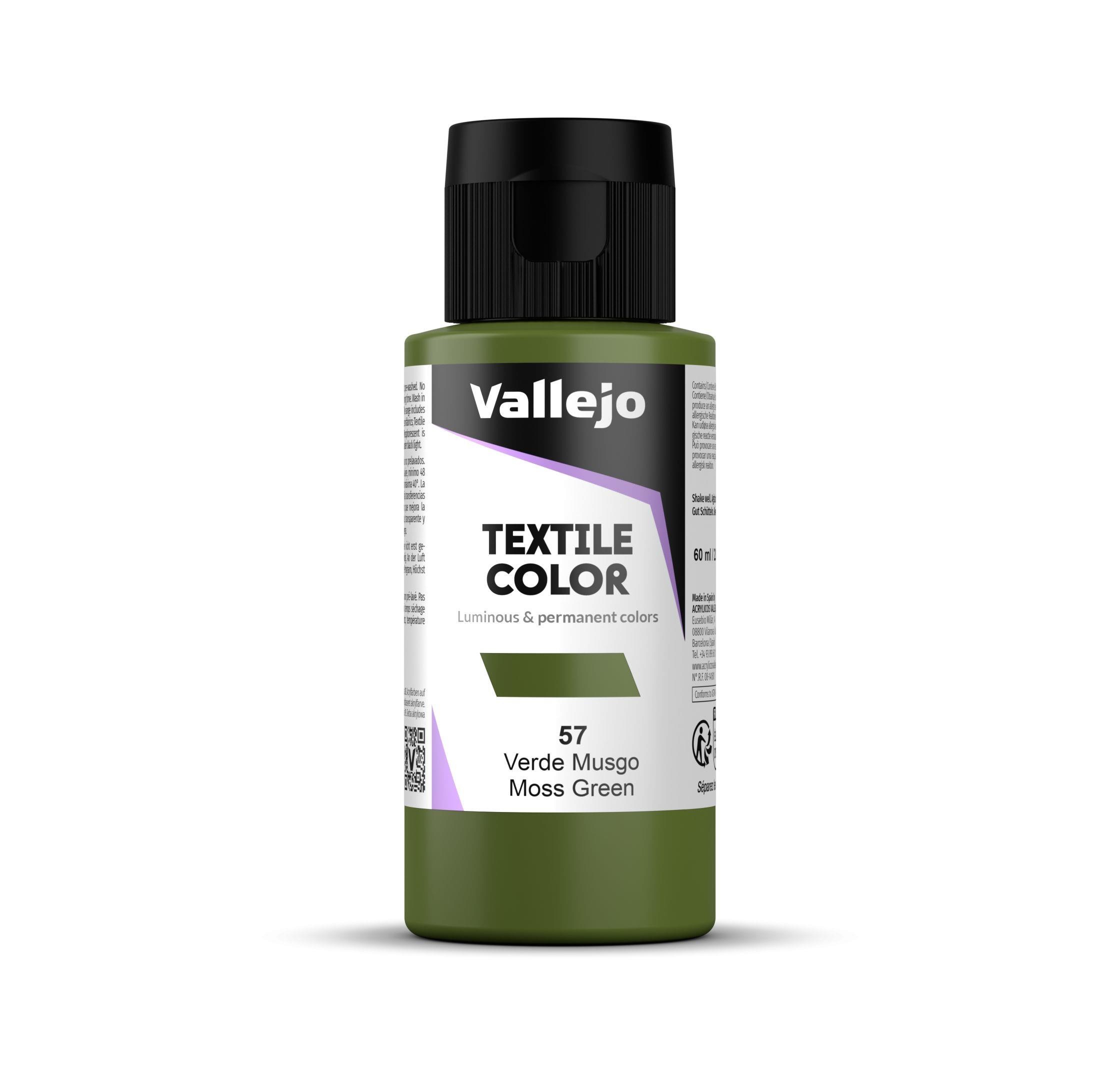 Pintura textil vallejo 60 ml verde musgo n57