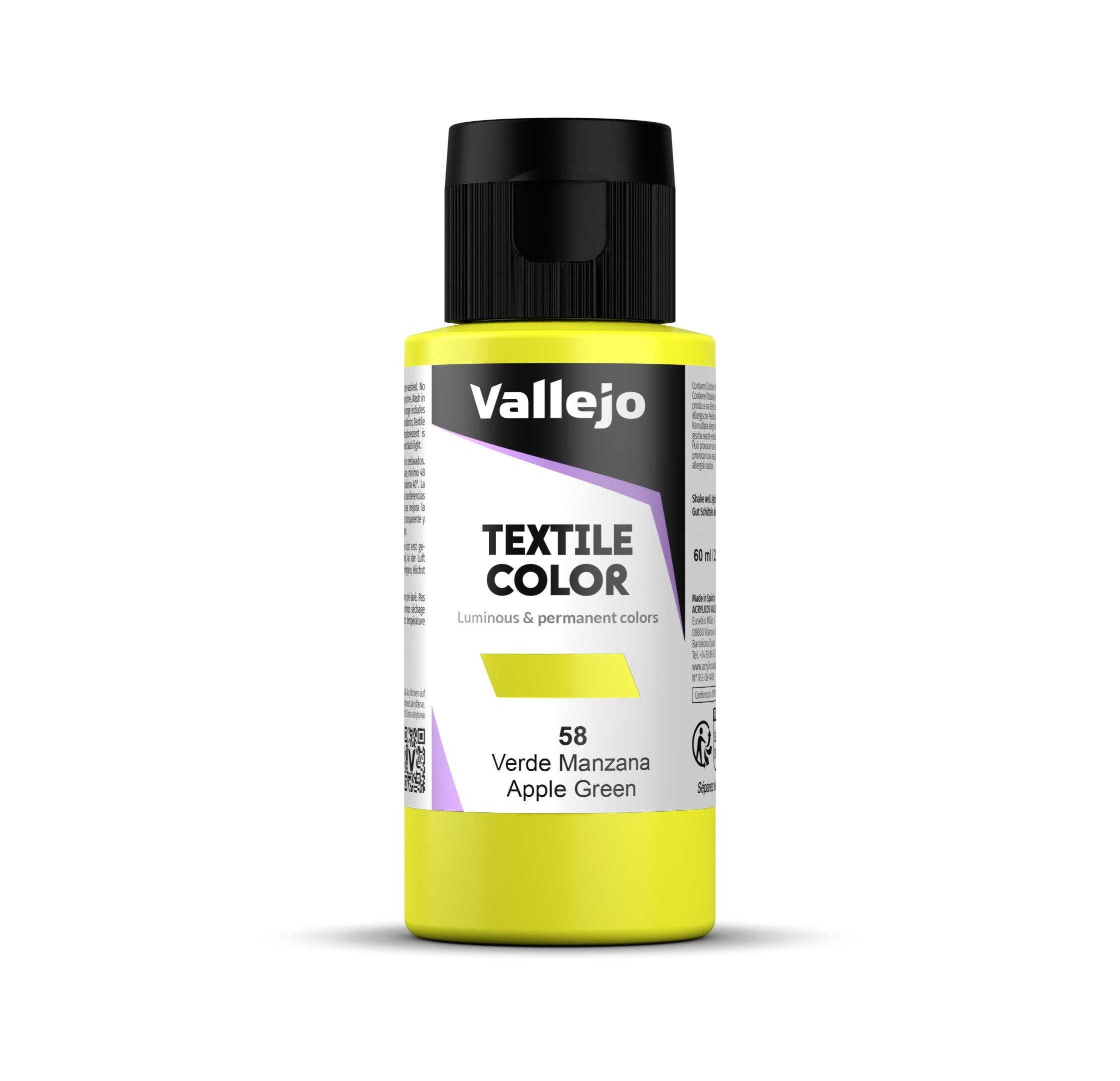 Pintura textil vallejo 60 ml manzana n58