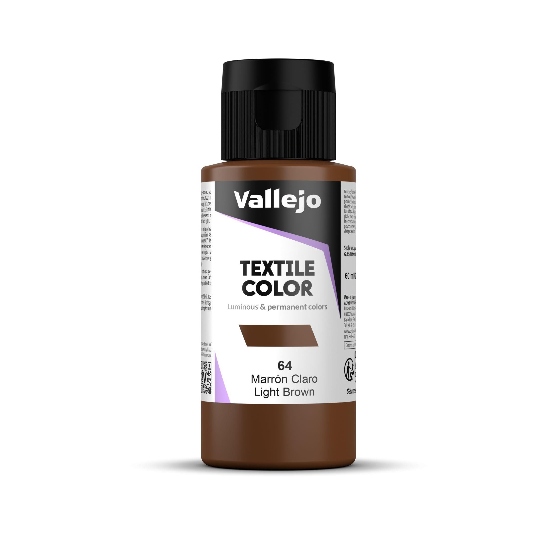 Pintura textil vallejo 60 ml marron claro n64