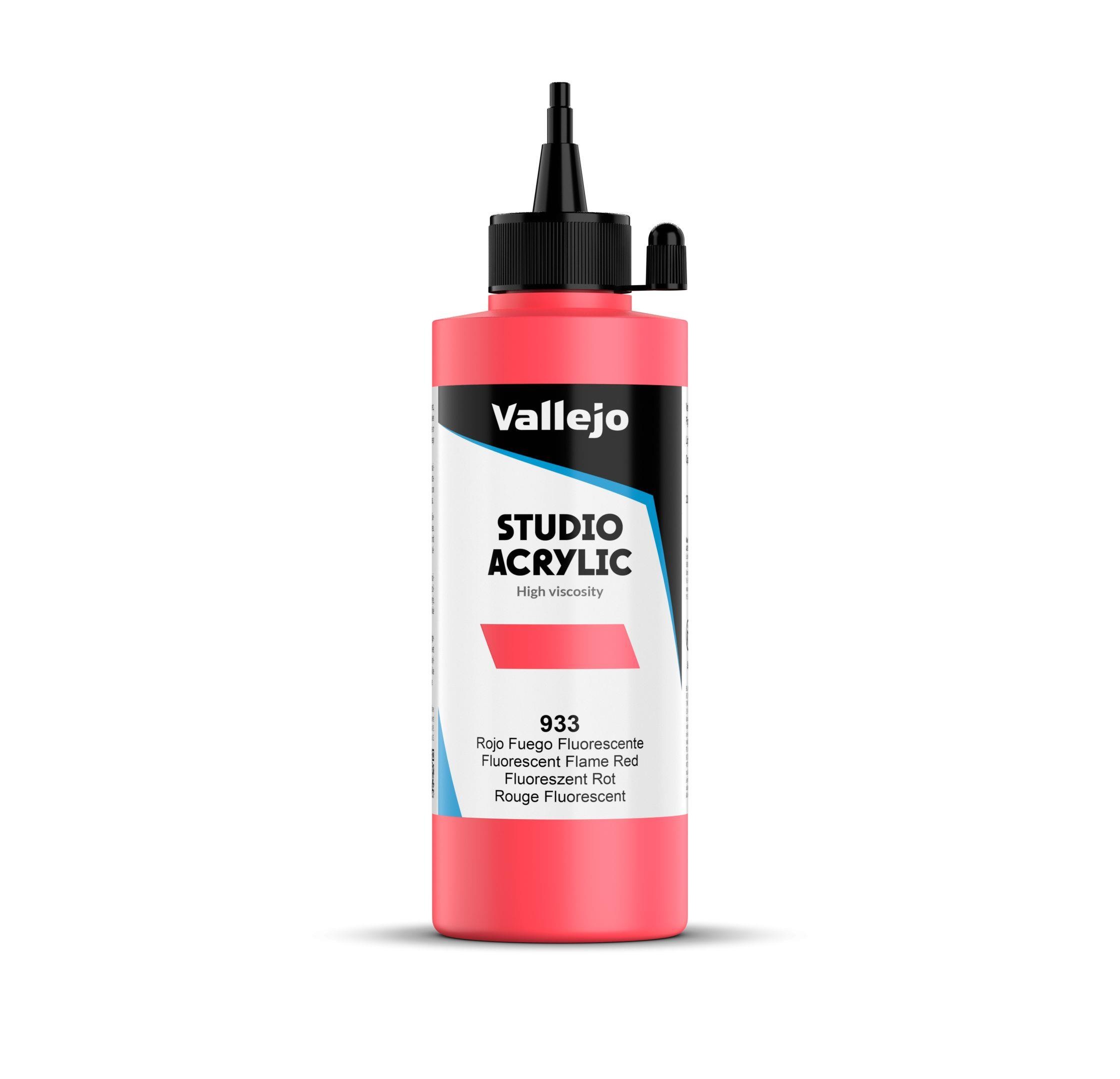 Acrilico vallejo rojo fuego fluorescente n933