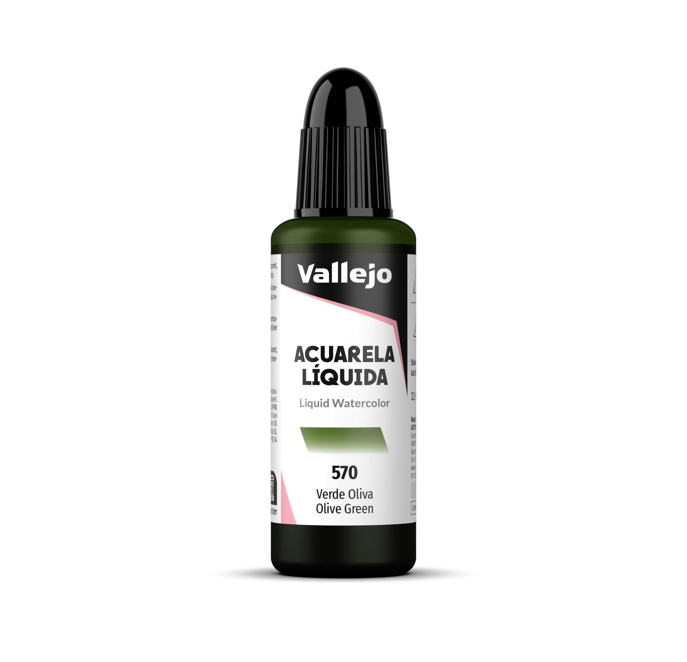 Acuarela liquida vallejo 32 ml verde oliva n570