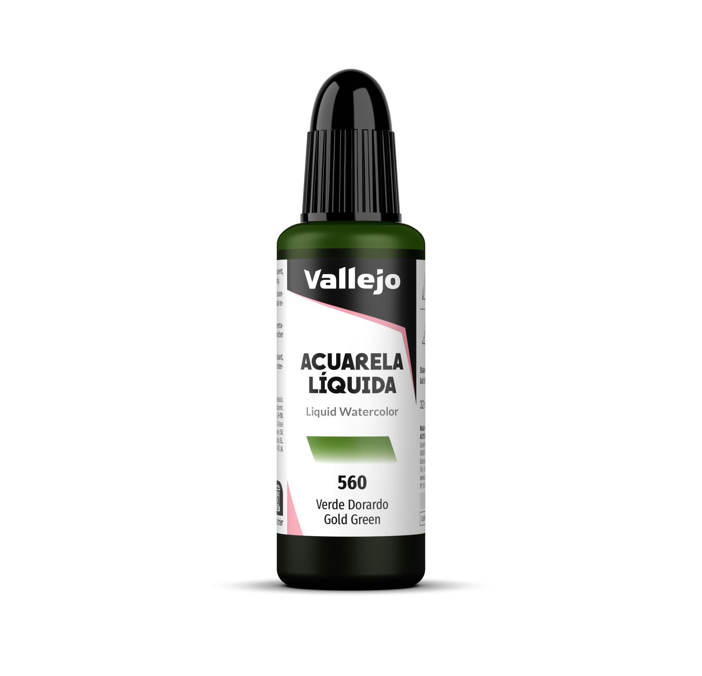 Acuarela liquida vallejo 32 ml verde dorado n560