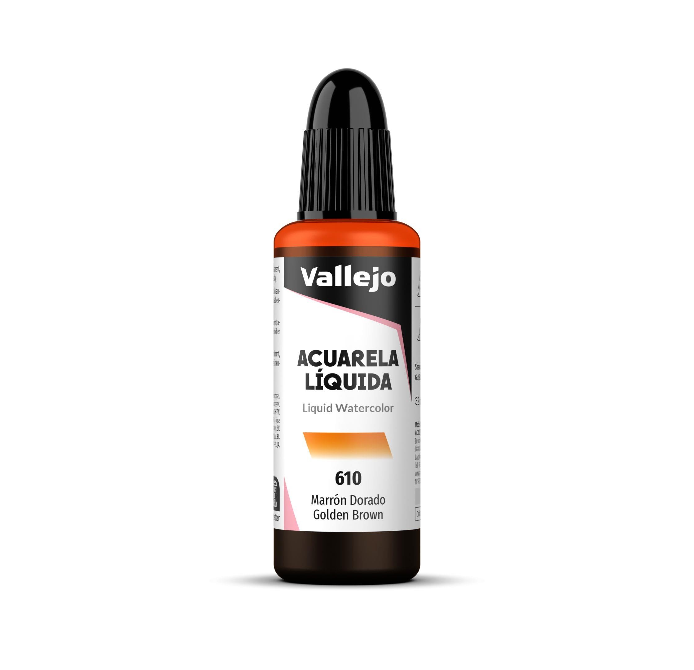 Acuarela liquida vallejo 32 ml marron dorado n610