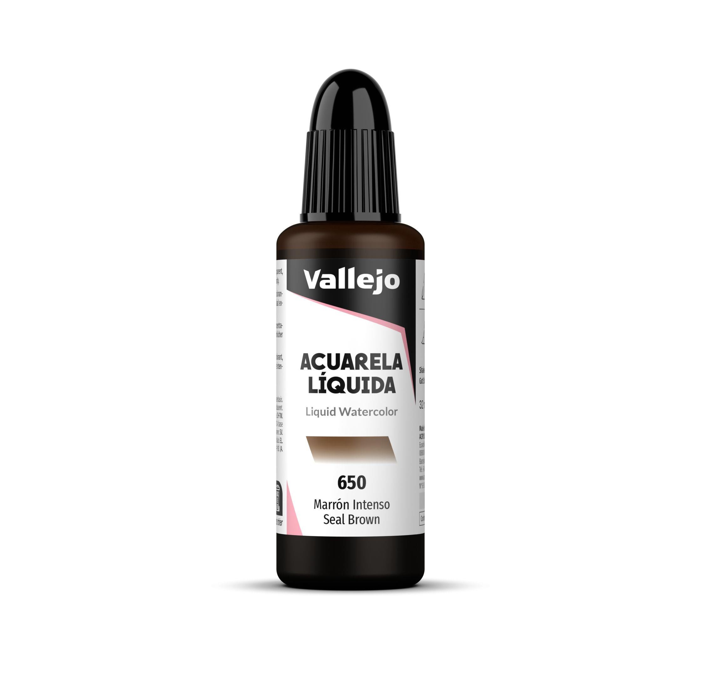 Acuarela liquida vallejo 32 ml marron intenso n650