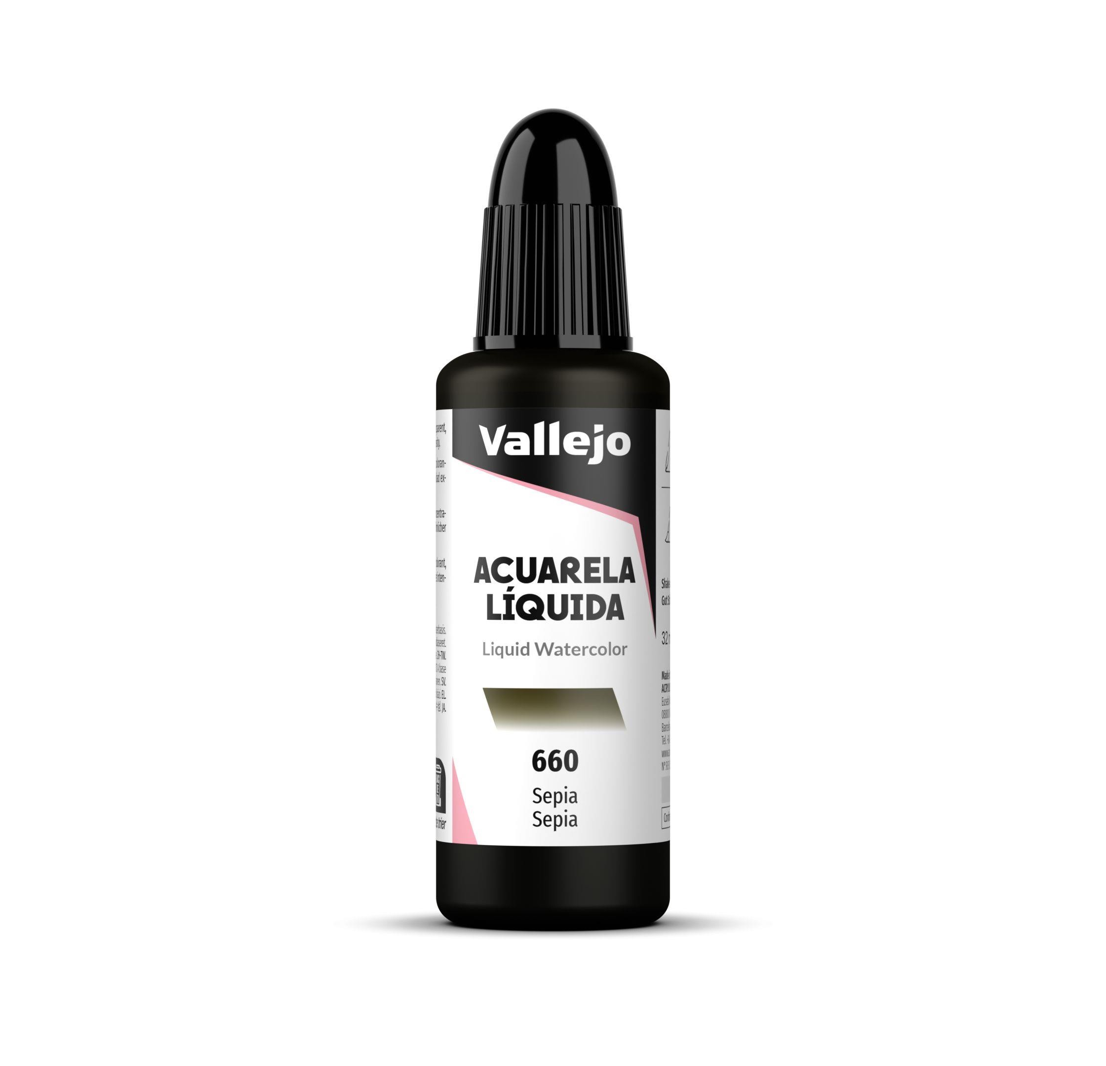 Acuarela liquida vallejo 32 ml sepia n660