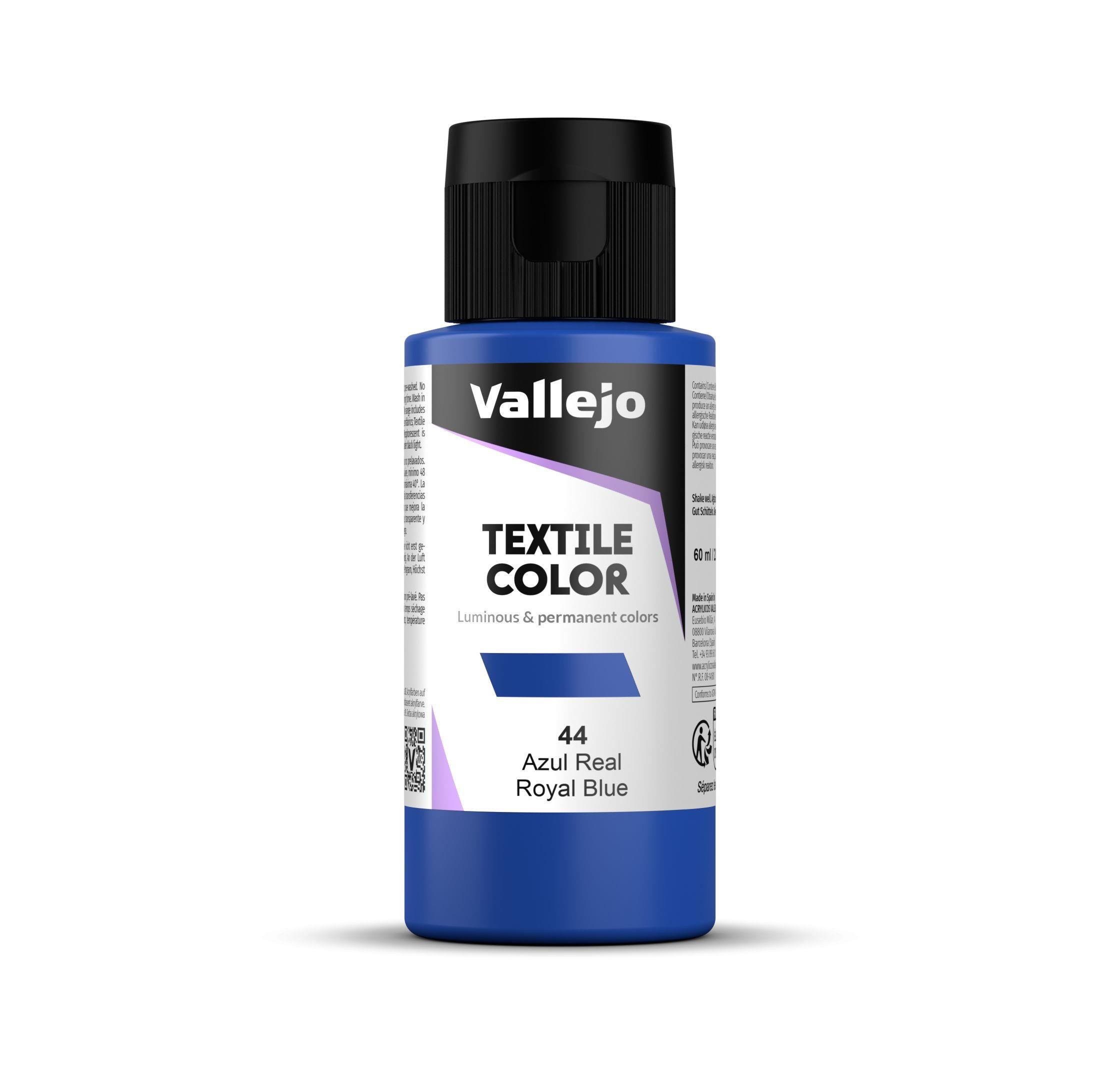 Pintura textil vallejo 60 ml azul real n44