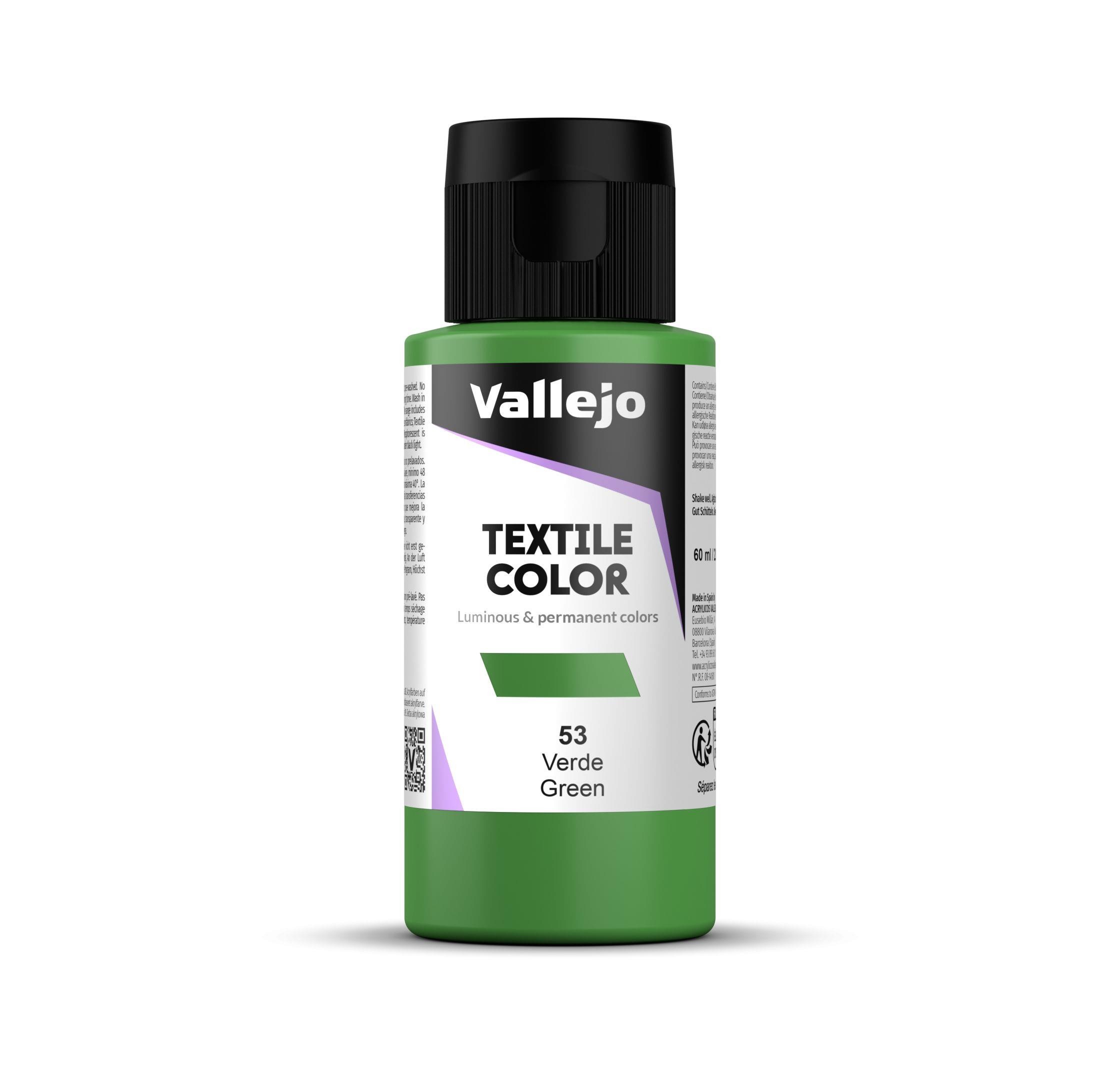 Pintura textil vallejo 60 ml verde n53