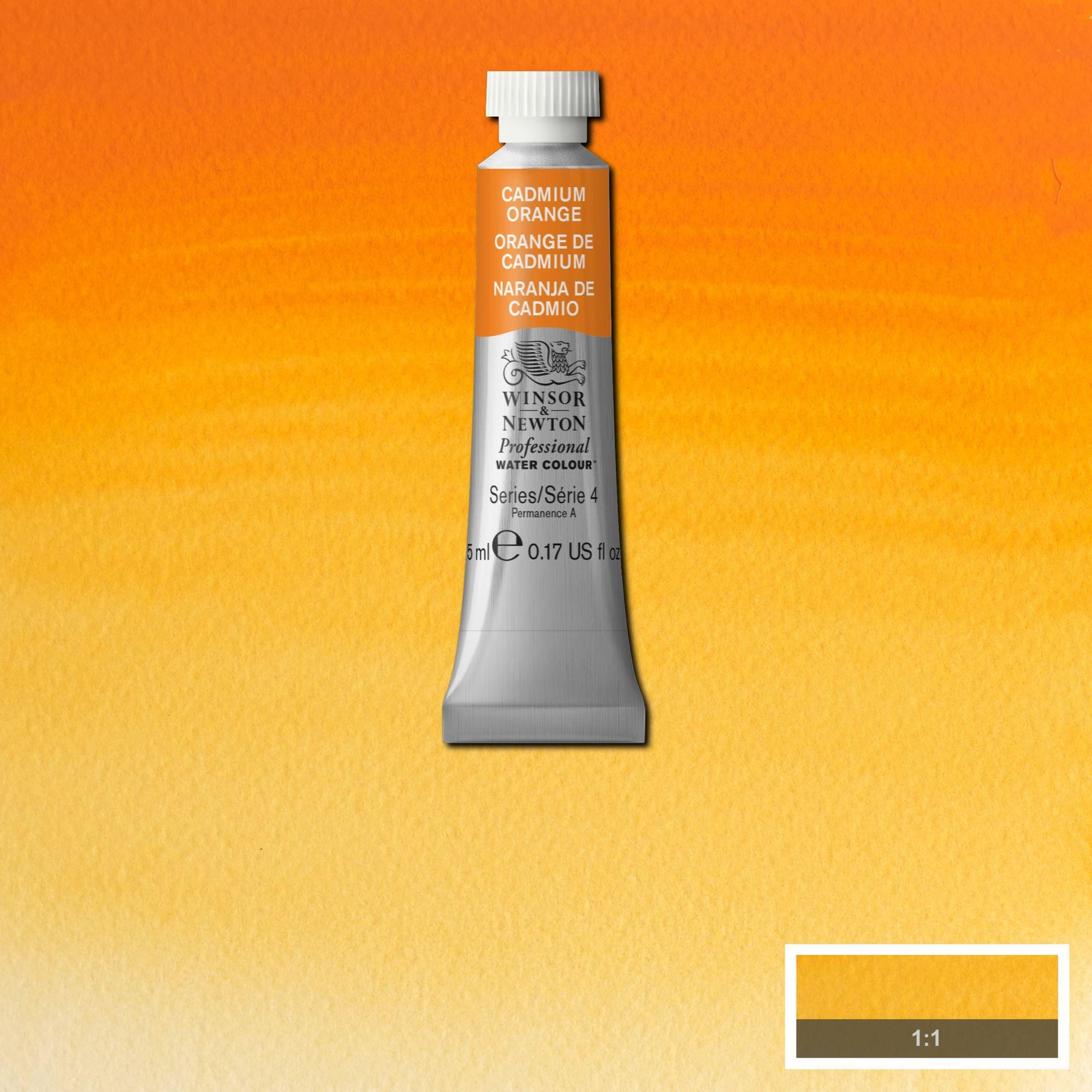 Acuarela wn professional tubo naranja de cadmio