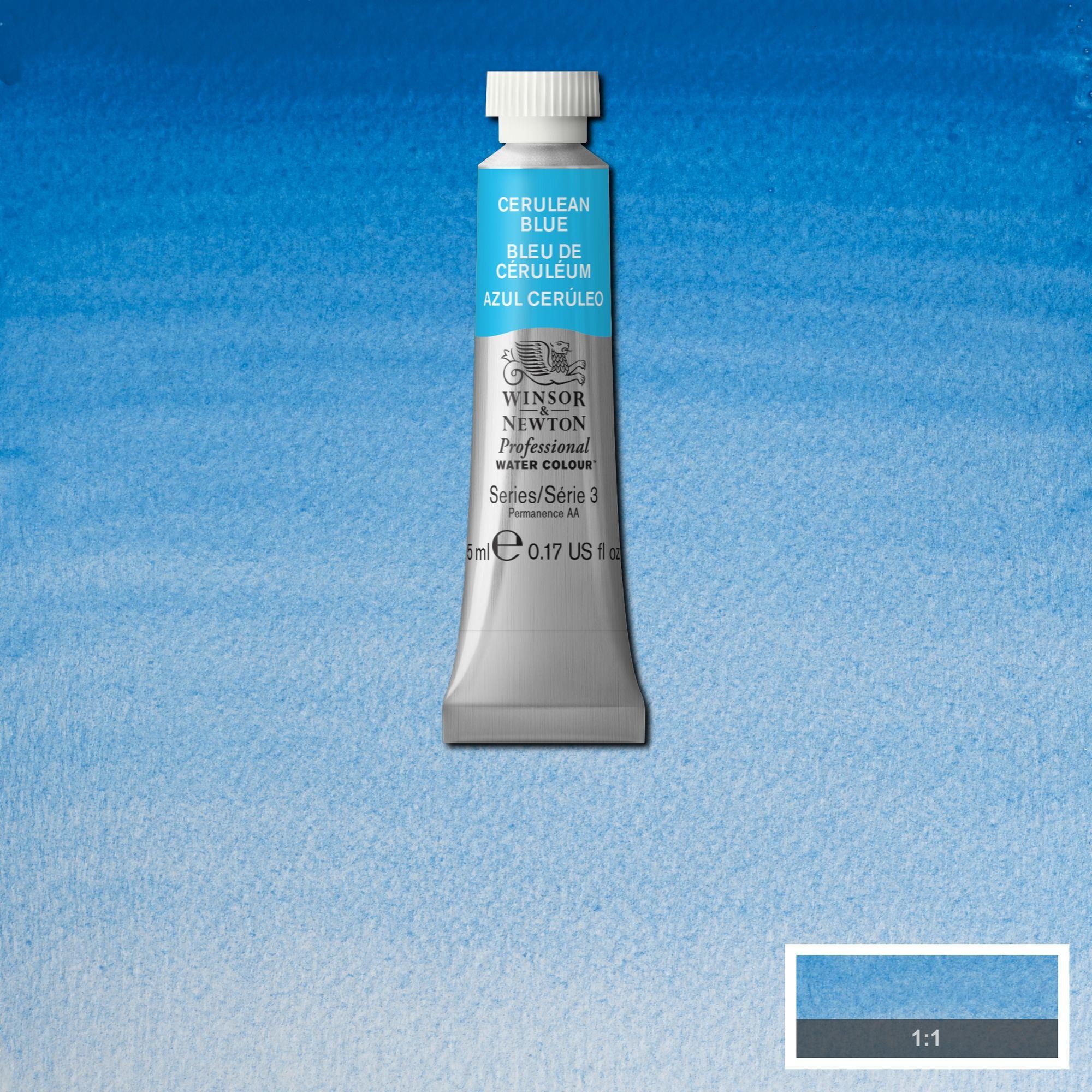 Acuarela wn professional tubo azul ceruleo