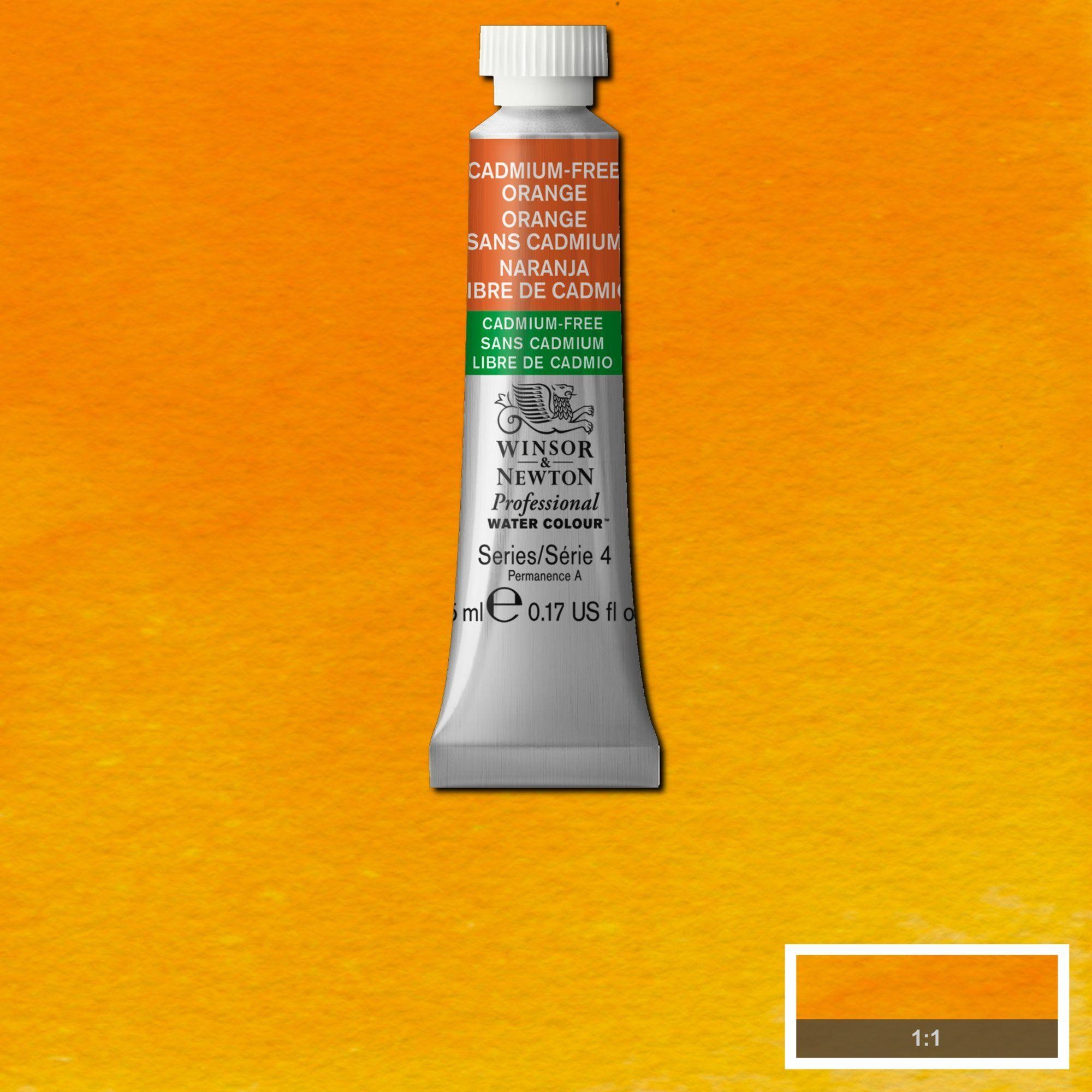 Acuarela wn professional tubo naranja libre de cadmio