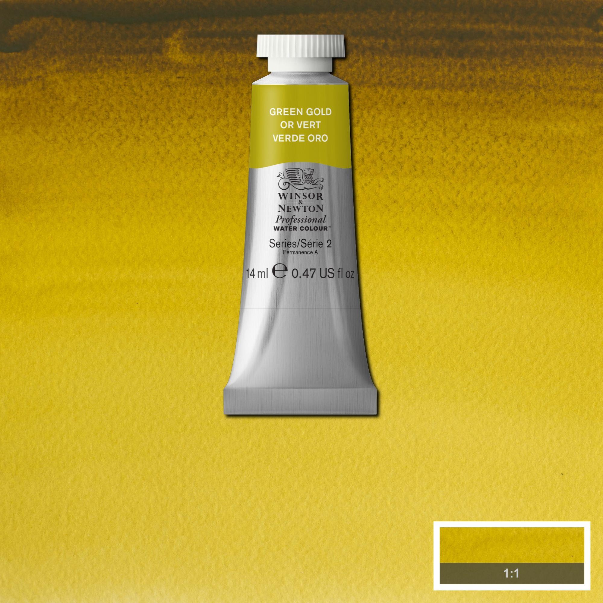 Acuarela wn professional tubo oro verde