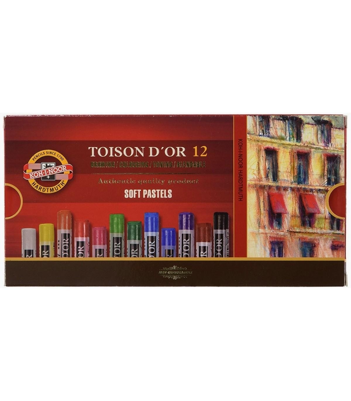 Caja ceras koh-i-noor redondos pastel 12 unidades