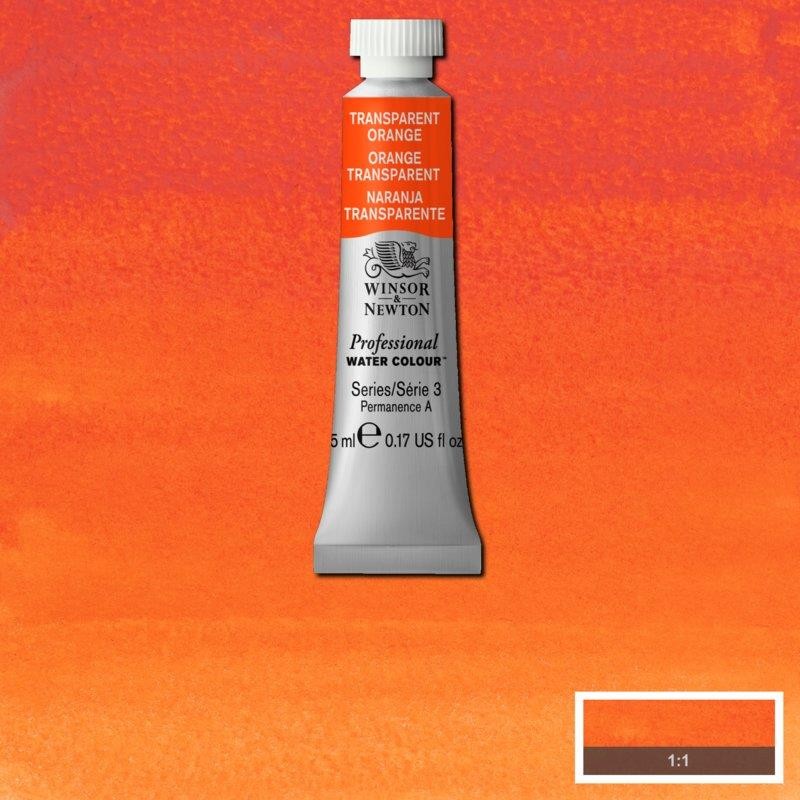 Acuarela wn professional tubo naranja transparente