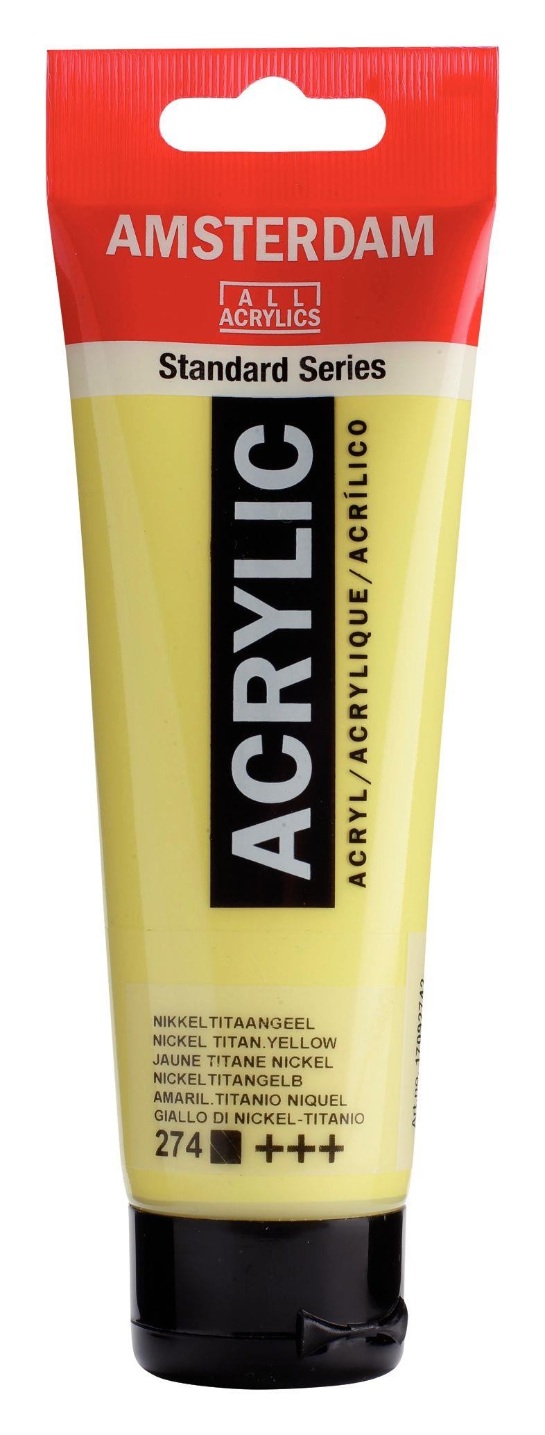 Acrilico amsterdam amarillo niquel titanio n274