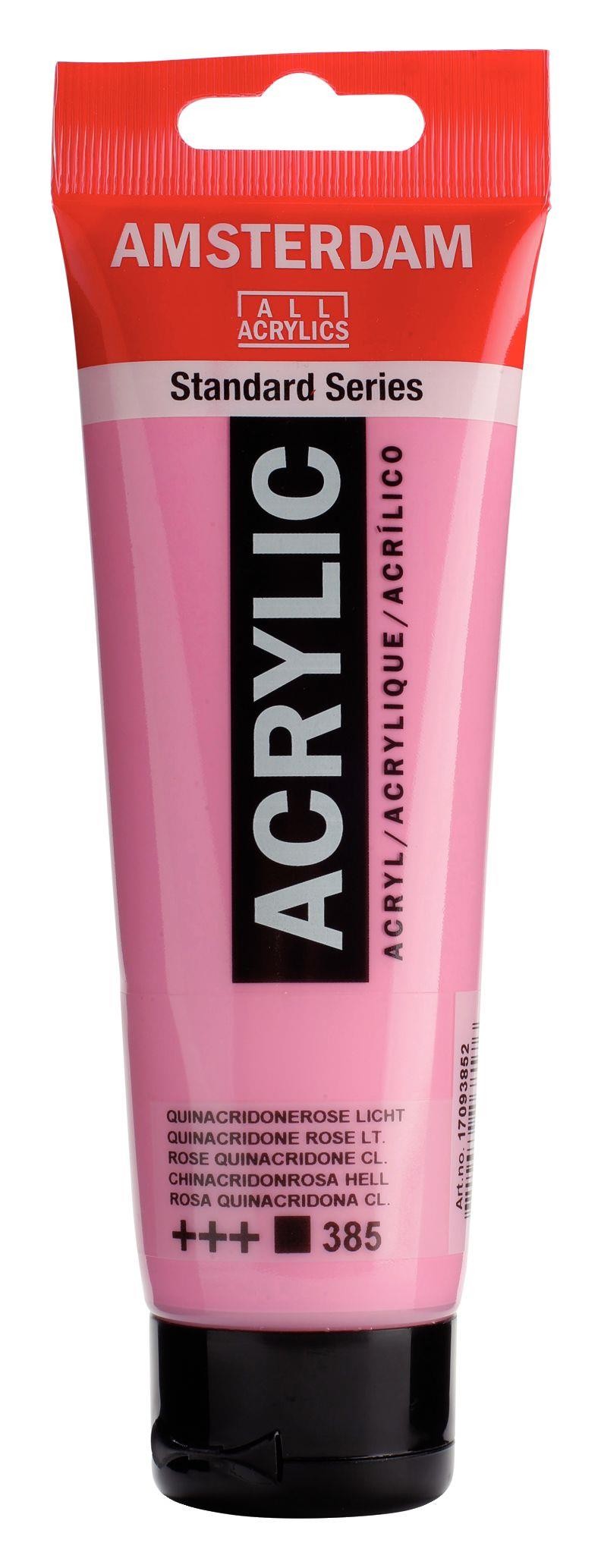 Acrilico amsterdam rosa quinacridona claro n385