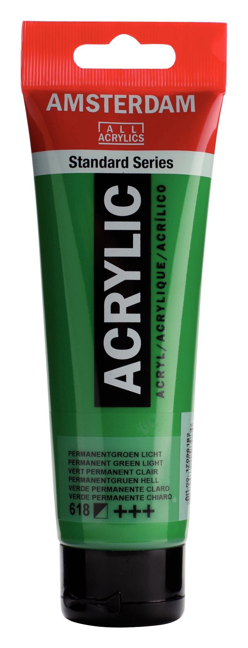Acrilico amsterdam verde permanente claro n618