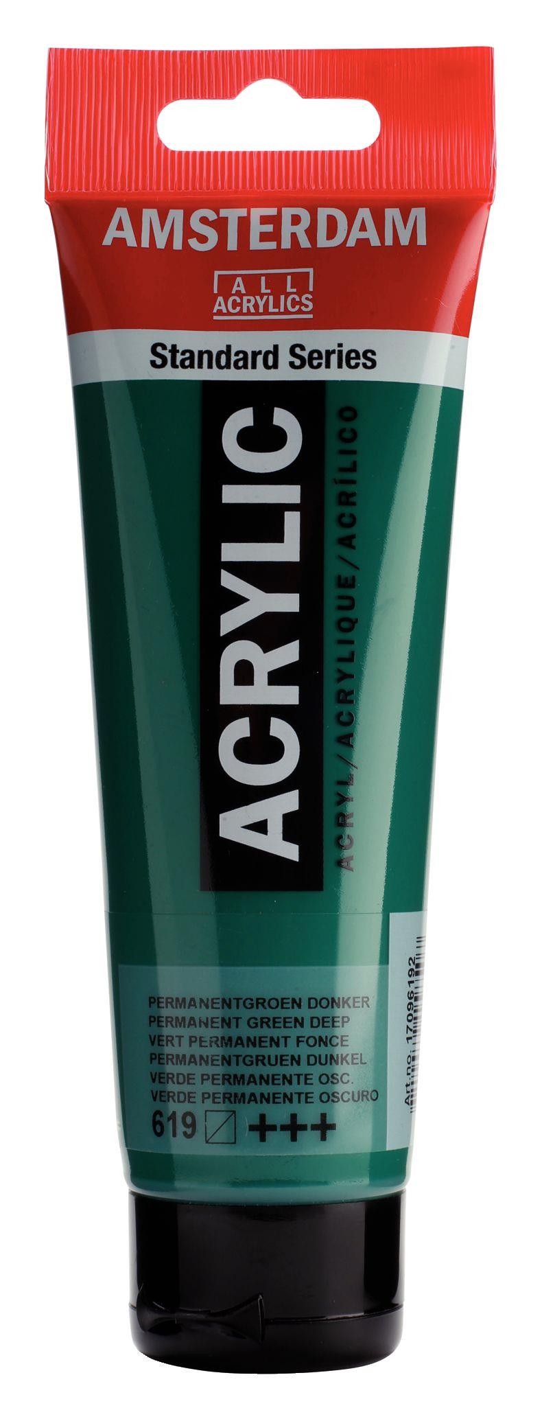 Acrilico amsterdam verde permanente oscuro n619
