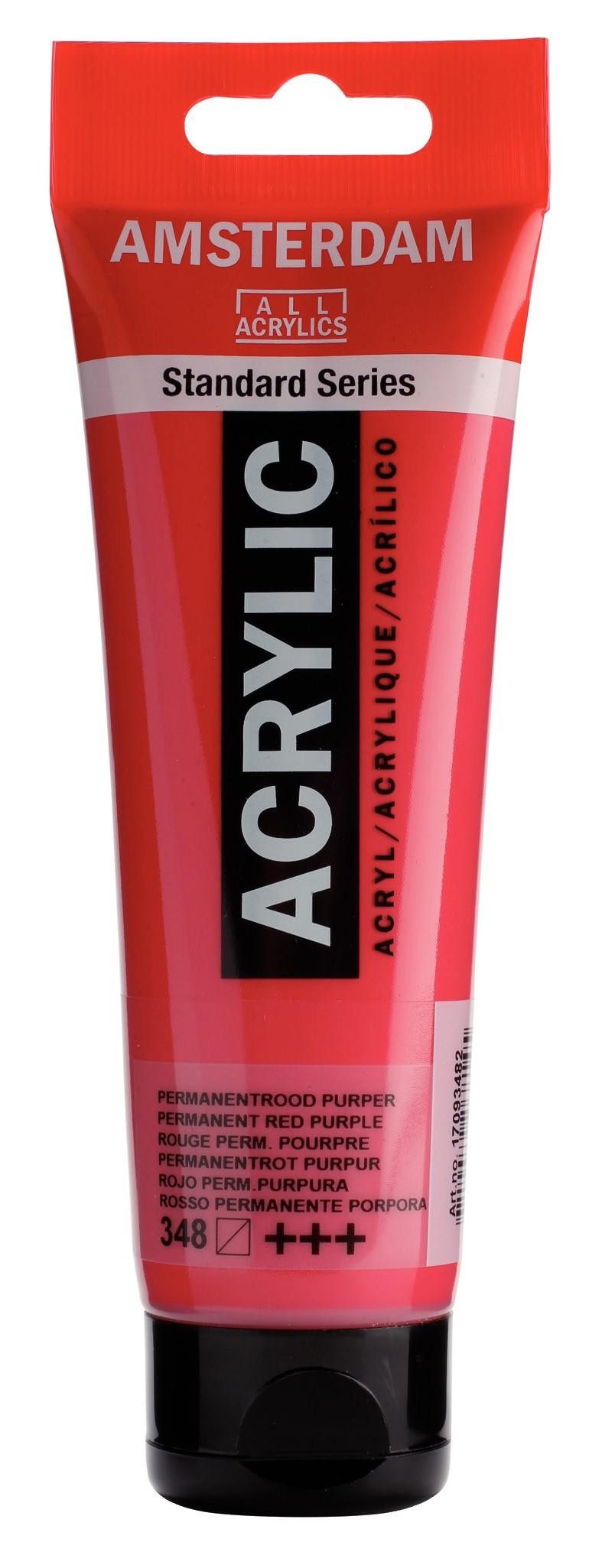 Acrilico amsterdam rojo permanente purpura n348